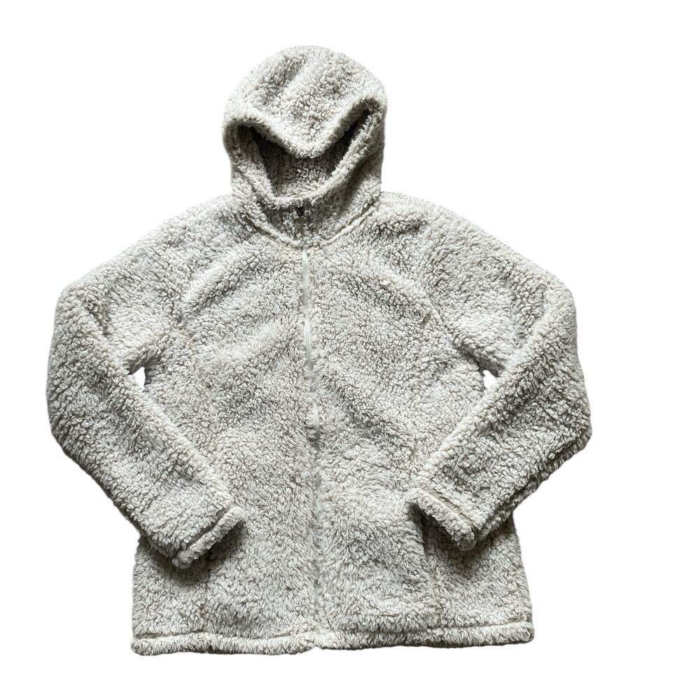 Reebok Womens/Teens Sherpa Full Zip Jacket Hoodie Large Loungewear Baggy